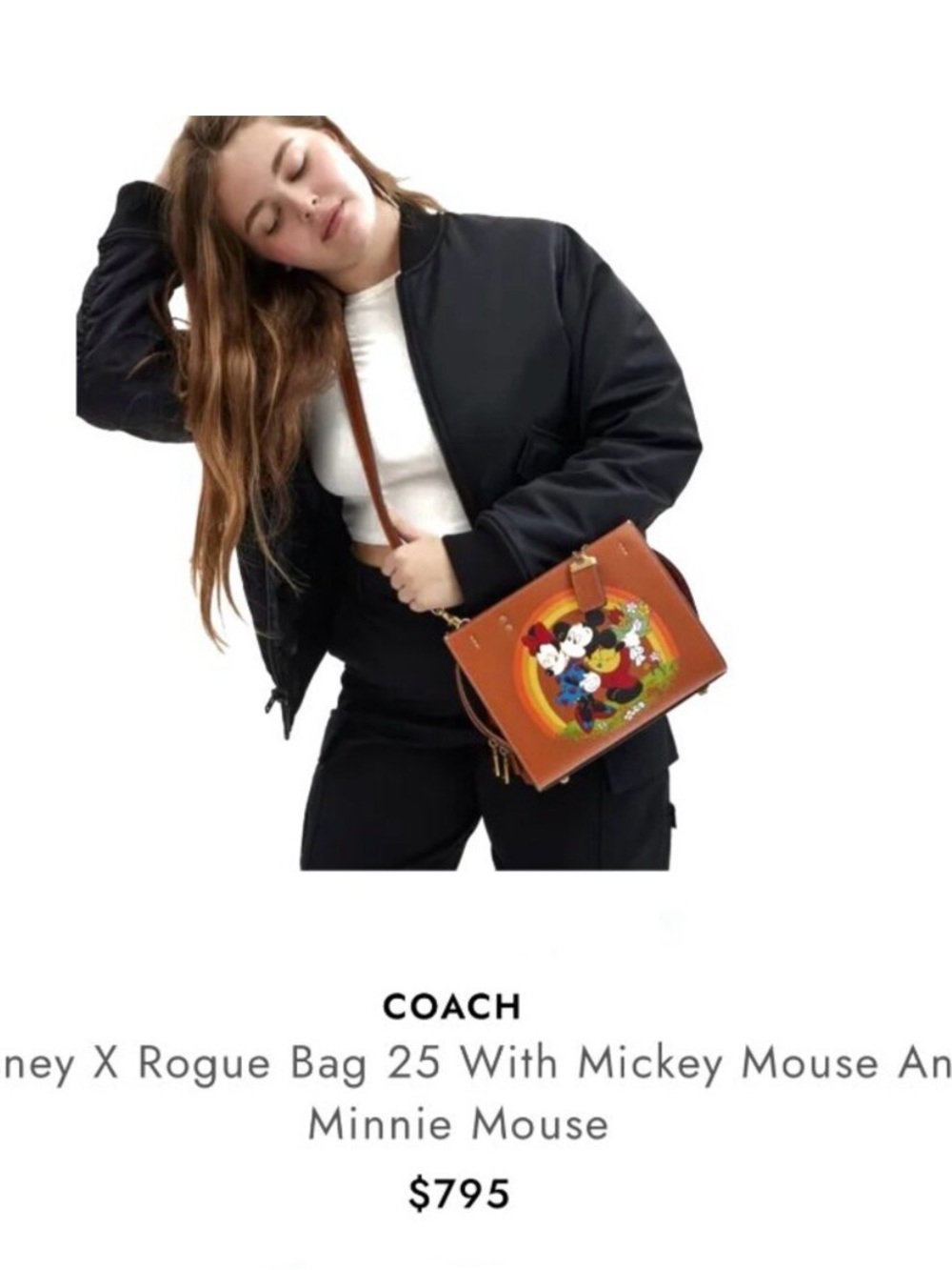 Disney x Coach Rogue 25 bag. Minnie & Mickey - Gem